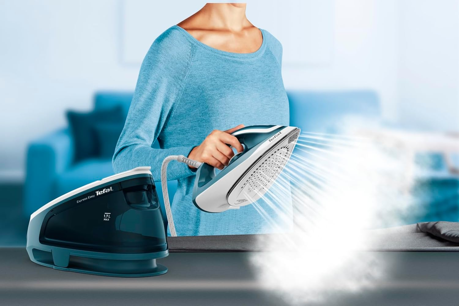 Tefal, Express Easy Steam Station, SV6131, Garment Care, Manual Settings, Xpress Glide Soleplate, Calc Clear Technology, Eco Energy Setting, Auto-Off, Lock System