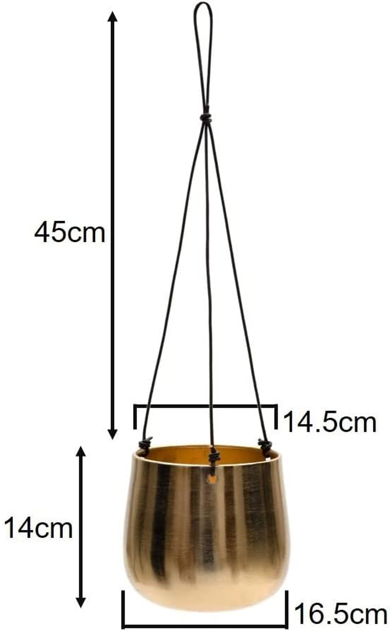 Olly & Rose Gold Hanging Plant Pots Set 2 (Large) image number 6