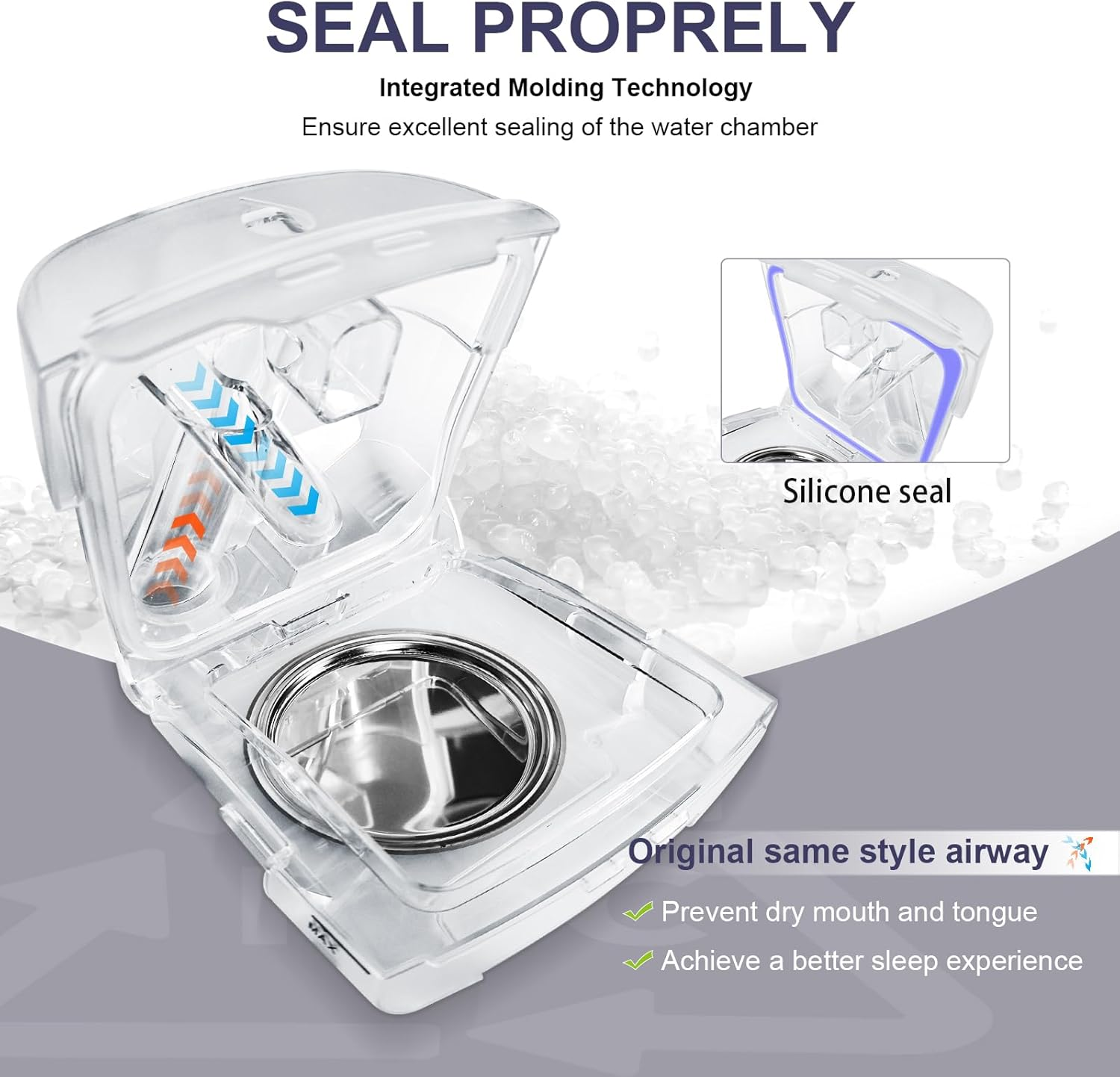 Water Chamber and Pap Humidair Water Tank for Resmed Airsense 11 Tube Hose Machine image number 2