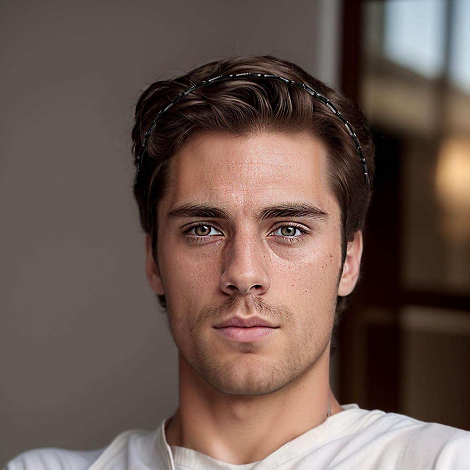 Dresyu Zig Zag Headbands for Women Men Non-Slip Plastic Hairbands Shark Teeth Hair Comb Wavy Headband Hair Hoop for Workout Washaing Face image number 2