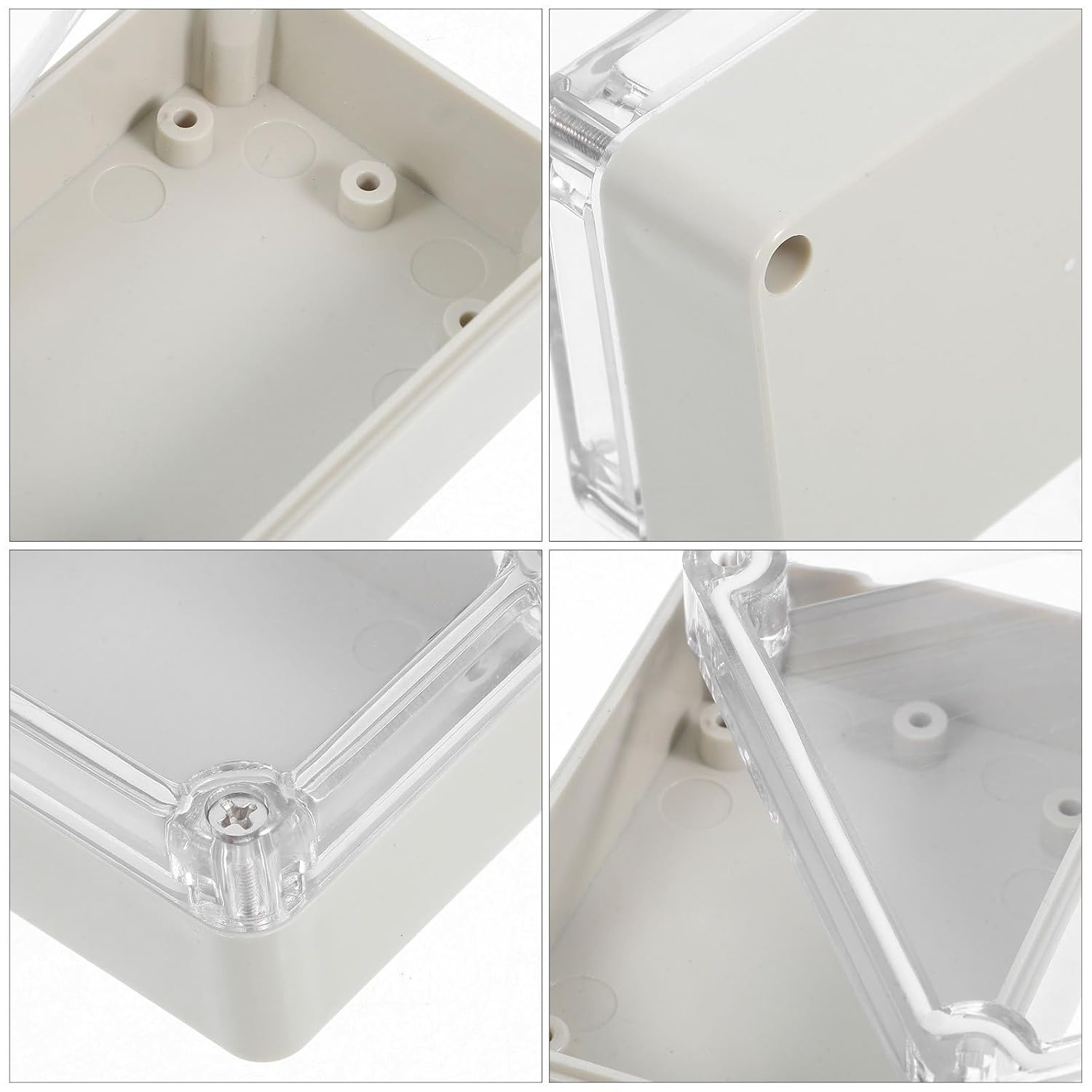 TOMETURE 2Pcs Waterproof ABS Electrical Box with Cover Outdoor Junction Project Enclosure Case Plastic Cable Electronics Housing for Industrial DIY Use image number 1