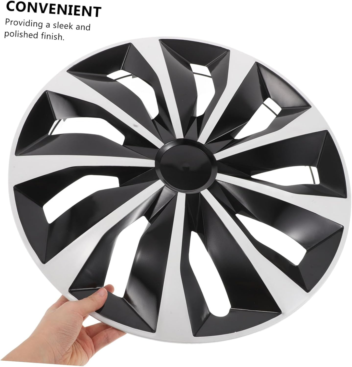 15-Inch White Universal Car Wheel Hubcap Cover Steel Rim Center Hub Cap Decorative Tire Cover for Automotive Wheel Hub image number 3