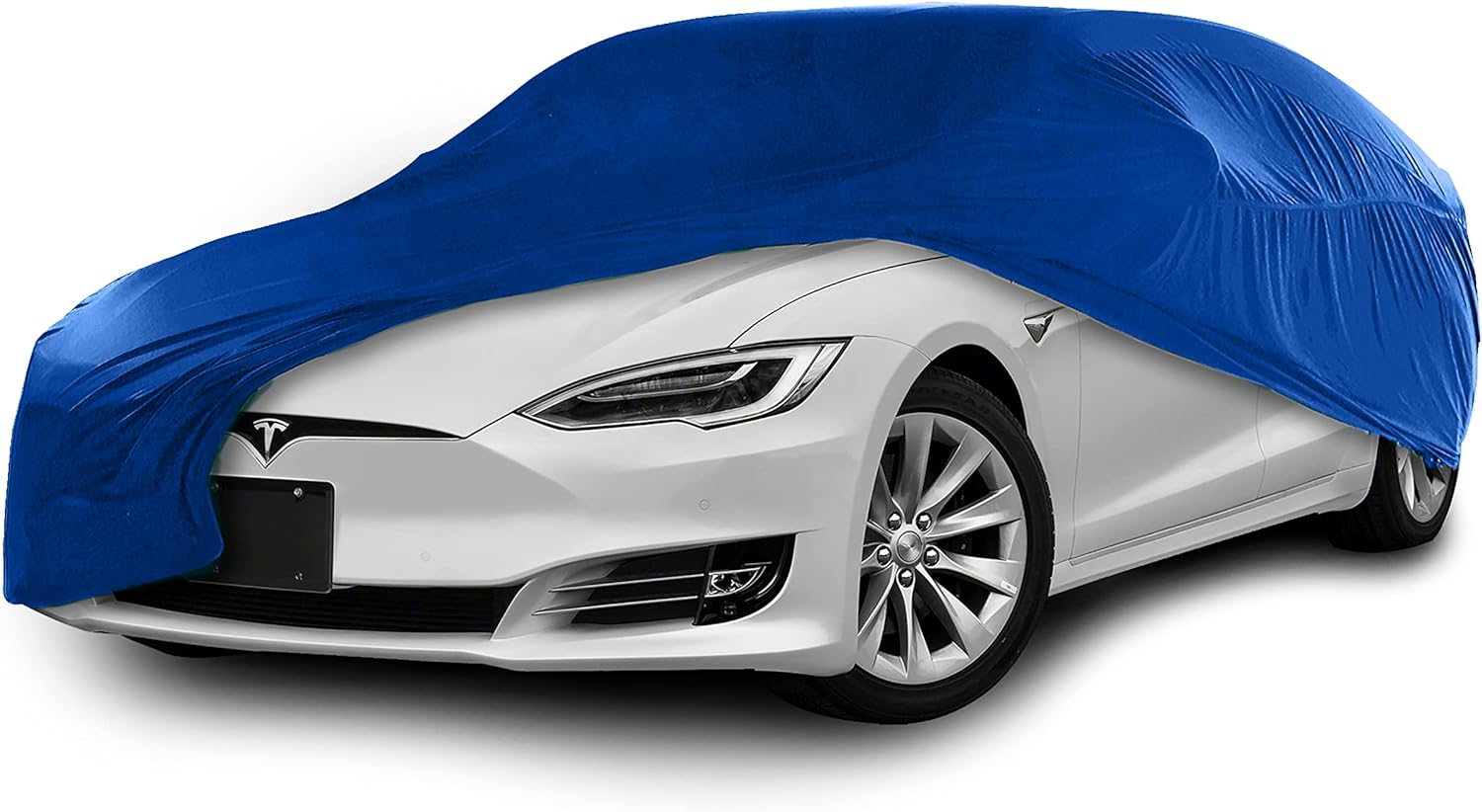 Cosmos - Indoor Car Cover Compatible with Main Large Saloon Models, Elastic, Breathable and Dustproof Fabric, Soft Lining, Snug Fit, Blue image number 5