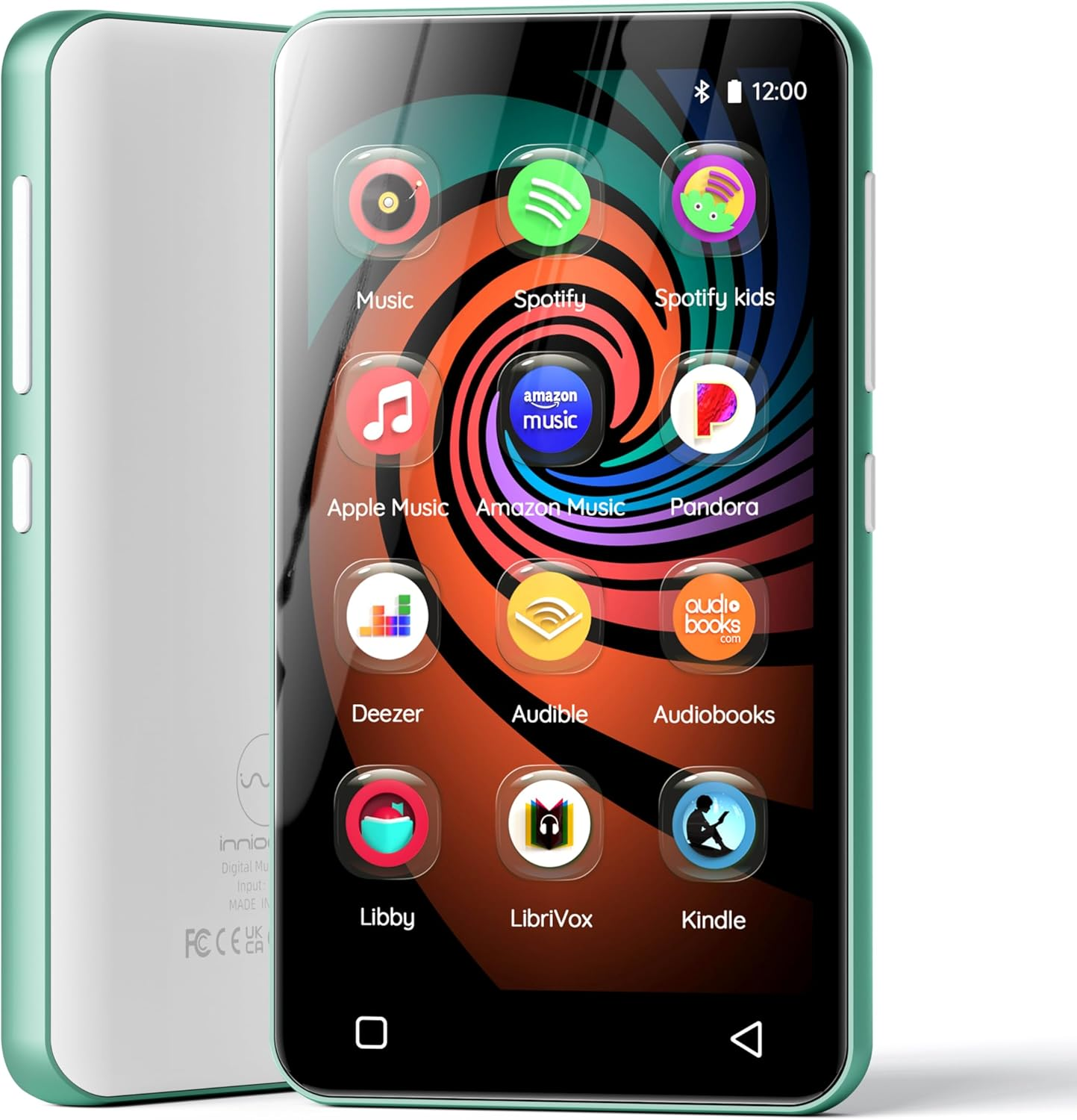 160GB MP3 Player with Bluetooth and Wifi, Innioasis Music Player with Spotify,Pandora,Amazon Music,4" Touch Screen Android MP4 MP3 Player for Kids with Libby,Audible,Spotify Kids(Purple)