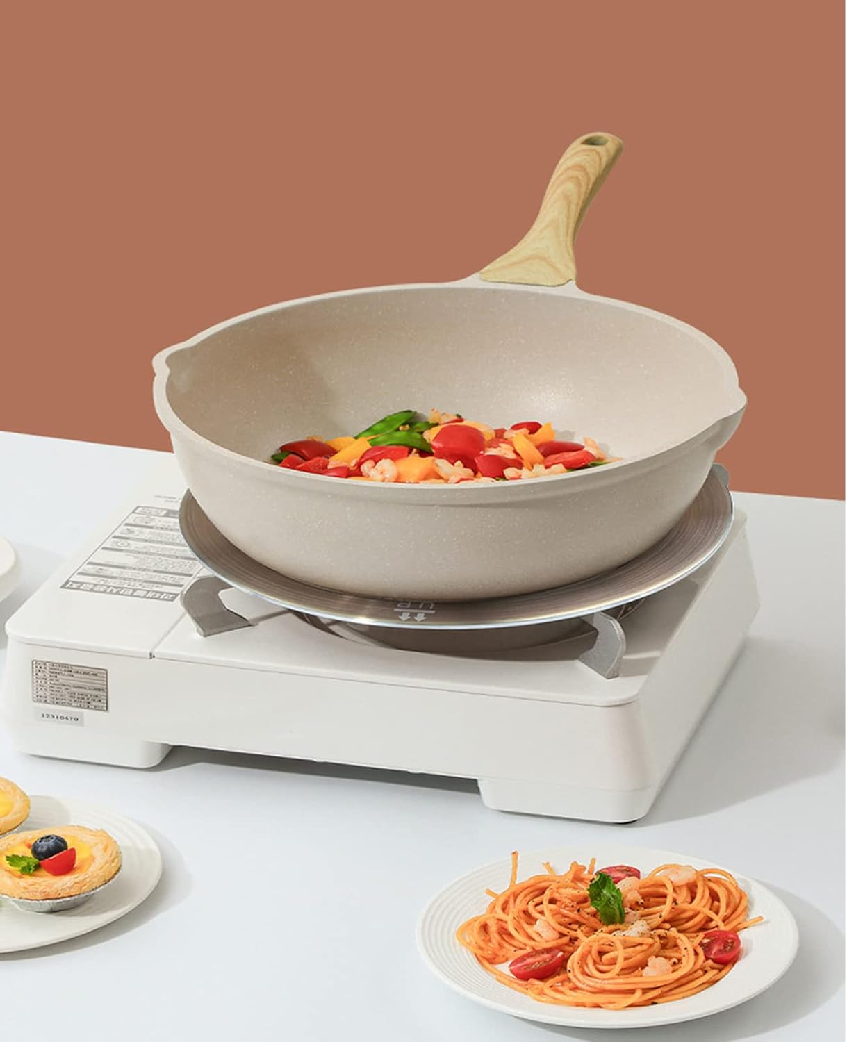 Heat Diffuser Plate, Grouarty Stainless Steel Cooking Induction Adapter Simmer Plate for Electric Gas Glass Cooktop Hob Ring, Induction Cooktop Converter Plate with Handle (7.9Inch) image number 3