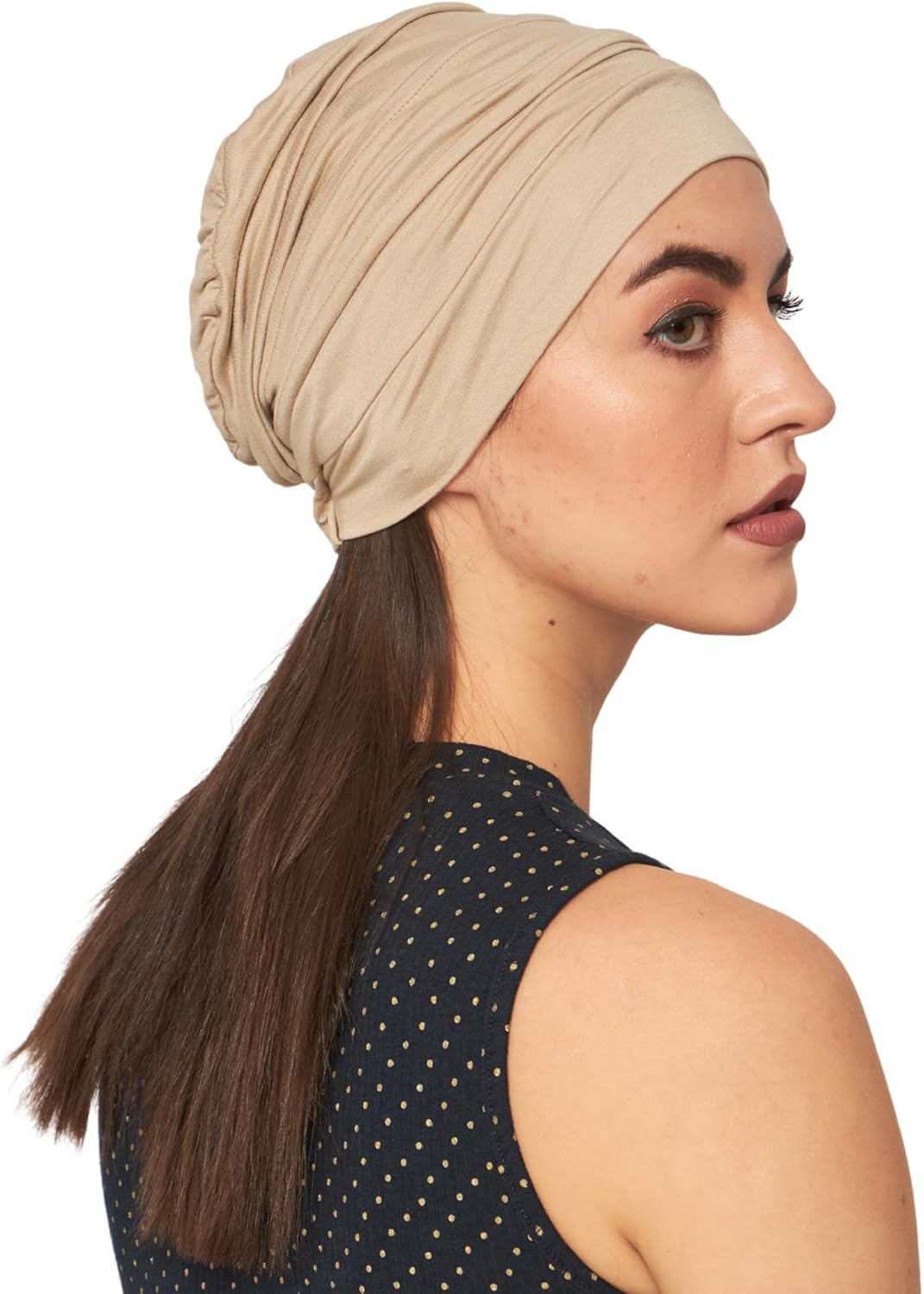 SAKUCHI Chemo Silky Soft Slouchy Snood Bamboo Cap