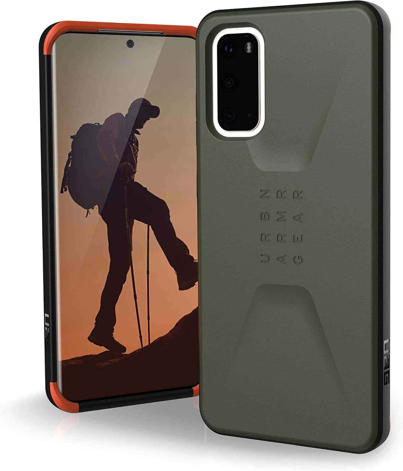 URBAN ARMOR GEAR UAG Samsung Galaxy S20 Case [6.2-Inch Screen] Civilian [Olive Drab] Sleek Ultra-Thin Feather-Light Military Drop Tested Protective Cover image number 1