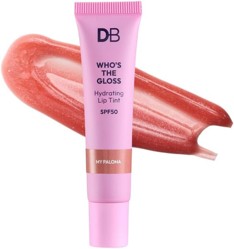 DB Cosmetics Hydrating Lip Tint with SPF50 Sun Protection - Moisturising Aloe Vera and Vitamin E Formula - Colour Lip Gloss for Daily Lip Care and Shine Protection. (Wildberry Smash)