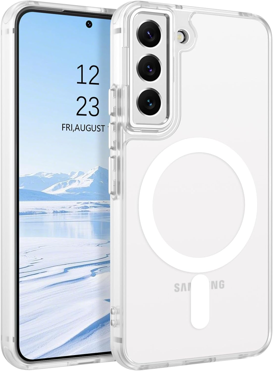 BENTOBEN Case for Samsung Galaxy S22, Compatible with Magsafe, Slim Magnetic Design Soft TPU Bumper Shockproof Protective Drop Protection Girls Women Men Boys Samsung S22, Black