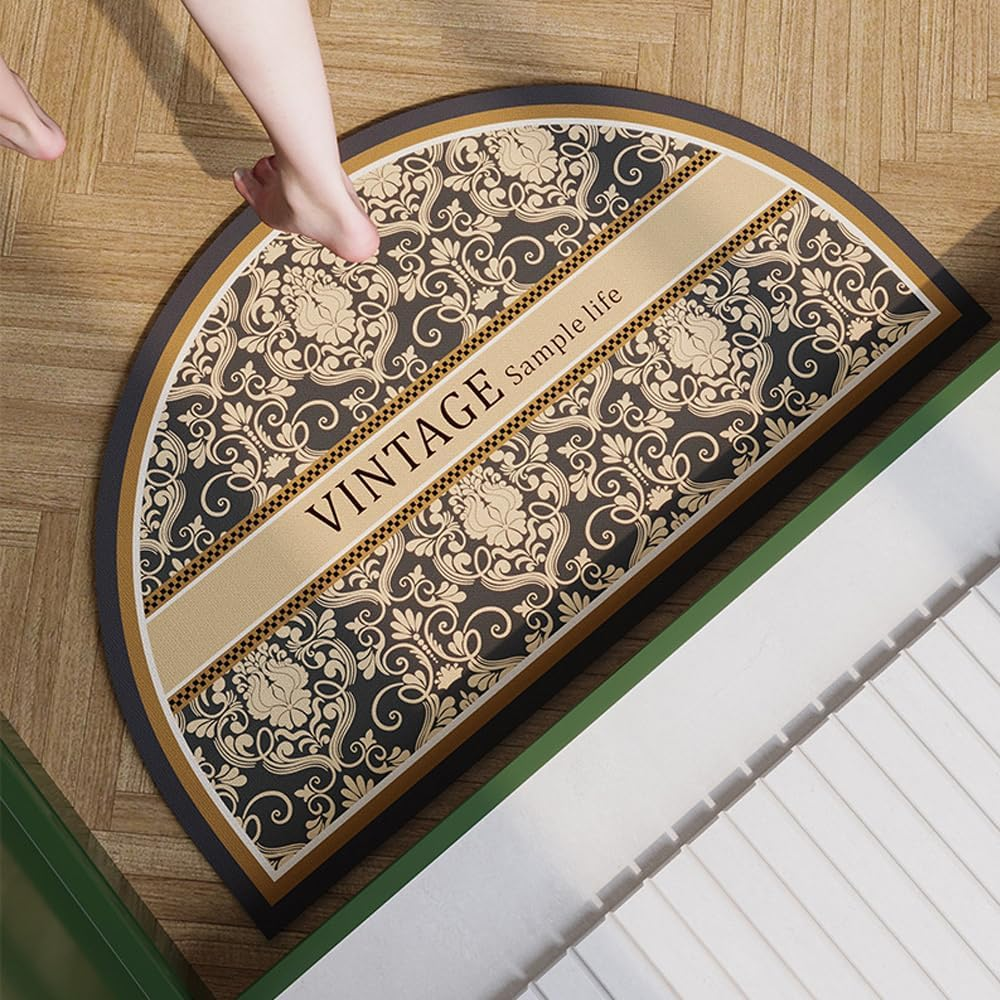 Floor Mat Kitchen Bath Rugs & Mats, Doormats, 50X80Cm Ultra-Soft Diatom Mud Bath Mat Quick-Drying Rubber Backing, Machine Washable for Bathroom, Tub & Shower &ndash; Vintage Home Decor Accessory (White)