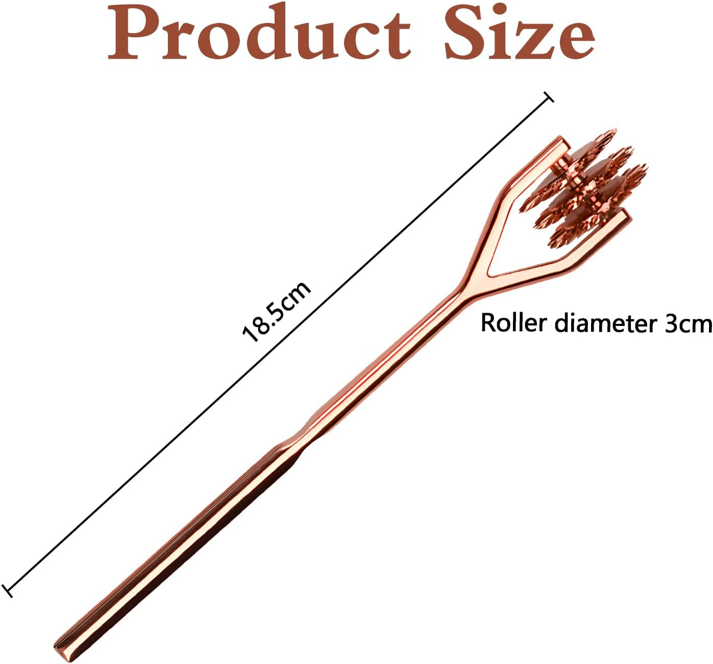 Wartenberg Pinwheel Stainless Steel - 3 Head Neuro Diagnostic Instrument, Medical Sensory Testing Tool with Rolling Gear Wheel image number 3