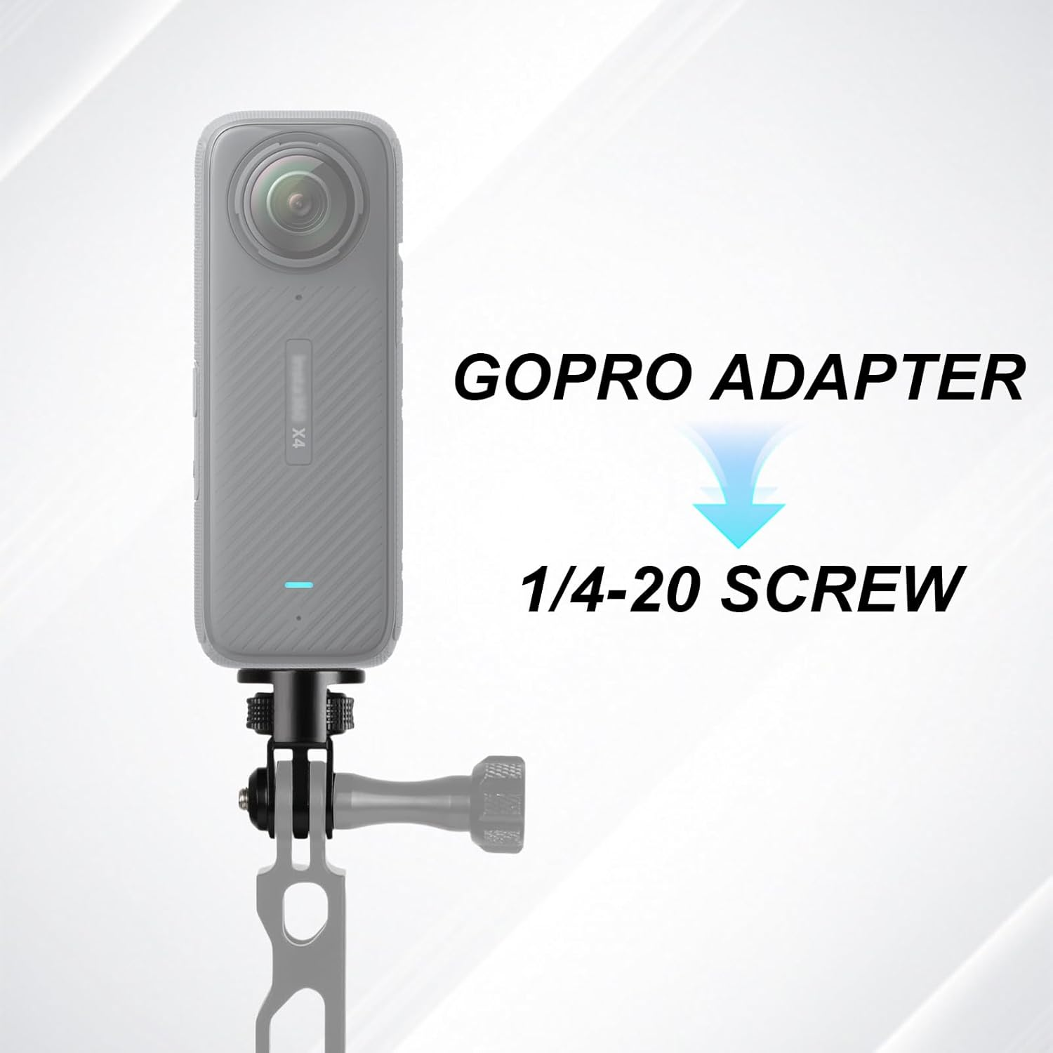 Higatful 2PC Aluminum Camera Tripod Mount Adapter, 1/4" 20 Camera Mount for Go Pro Hero 13/12/11/10/9/8/7, Insta 360 X4/X3/X2/X/RS/R, DJI Osmo and Other Cameras Accessories image number 5