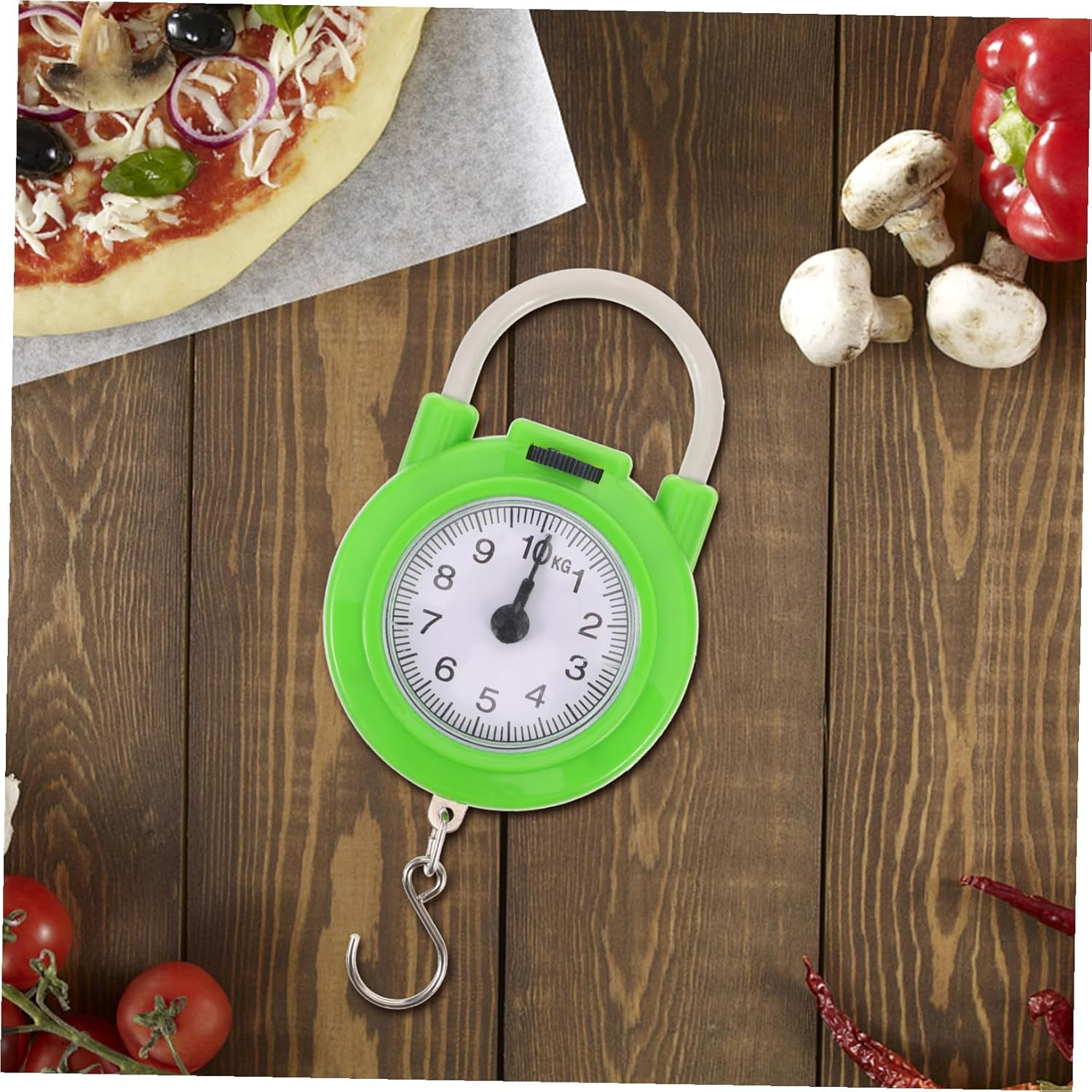 DECOMELODY Portable Small Spring Scale for Travel Luggage and Suitcase Weighing Manual Lightweight Metal and Plastic Handheld Scale with Hook for Home and Travel Essentials image number 1