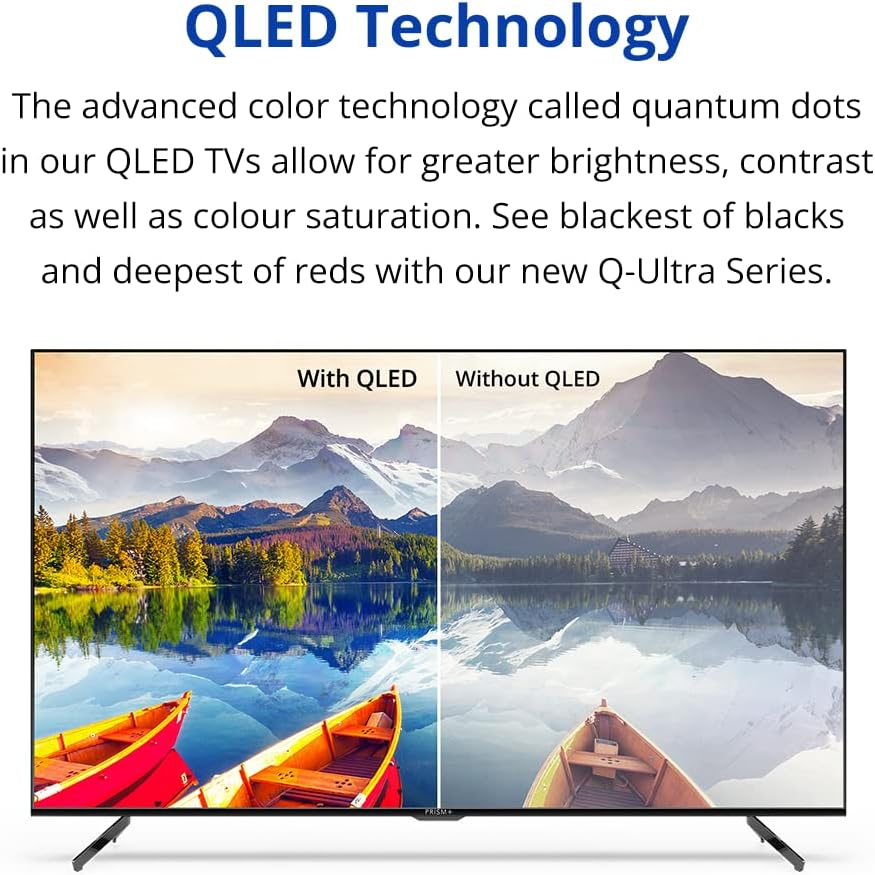 PRISM+ Q55 Ultra | 4K QLED Google TV | 55 Inch | Google Playstore | HDR10+ | IPS Panel | Zerobezel | 4K Netflix & Youtube | Dolby Audio | DTS Trusurround | Digital TV | Wifi image number 2