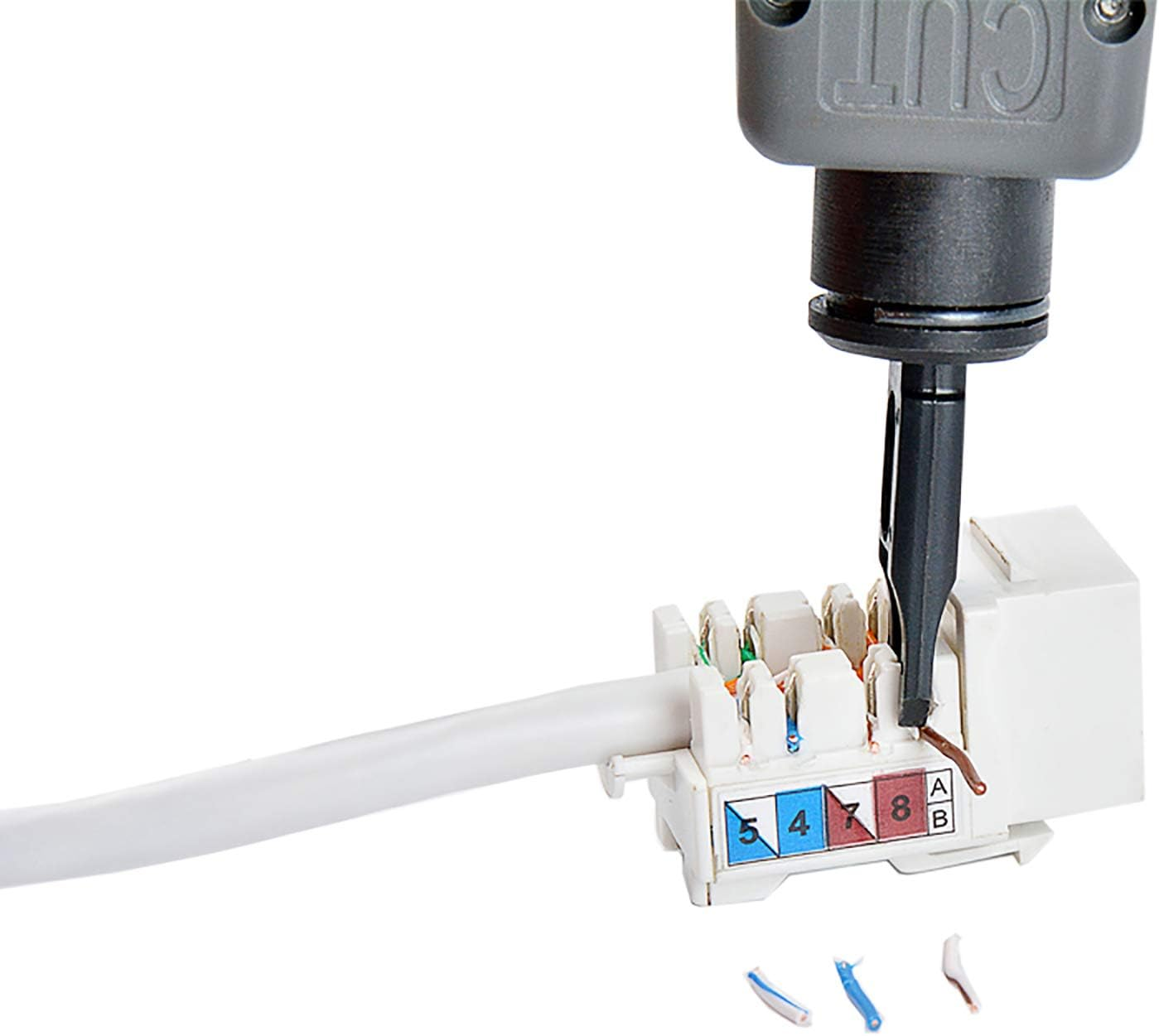 Punch down Tool, 110/88 Terminal Block Insertion Tool CAT5/6 Cable Impact Punch down Tool for Data/Telephone/Network Cable