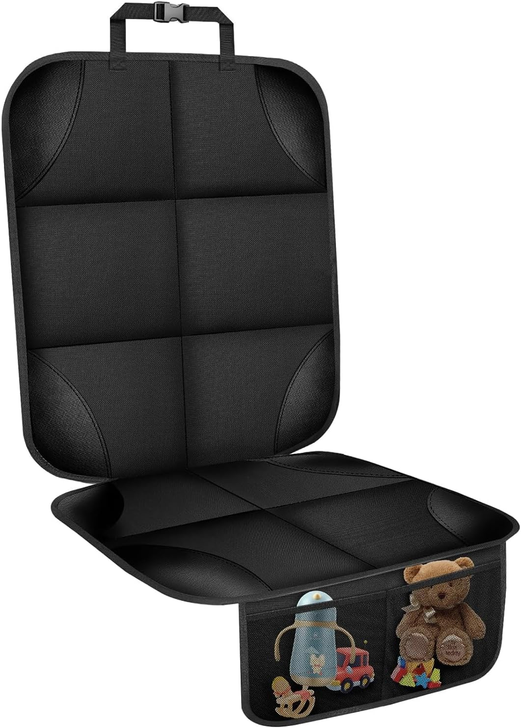 Car Seat Protector &ndash; 1 Pack Waterproof Seat Cover with Thick 600D Padding, Non-Slip Backing & Mesh Storage Pockets &ndash; Universal Fit for Baby, Toddler, Child & Pet Car Seats