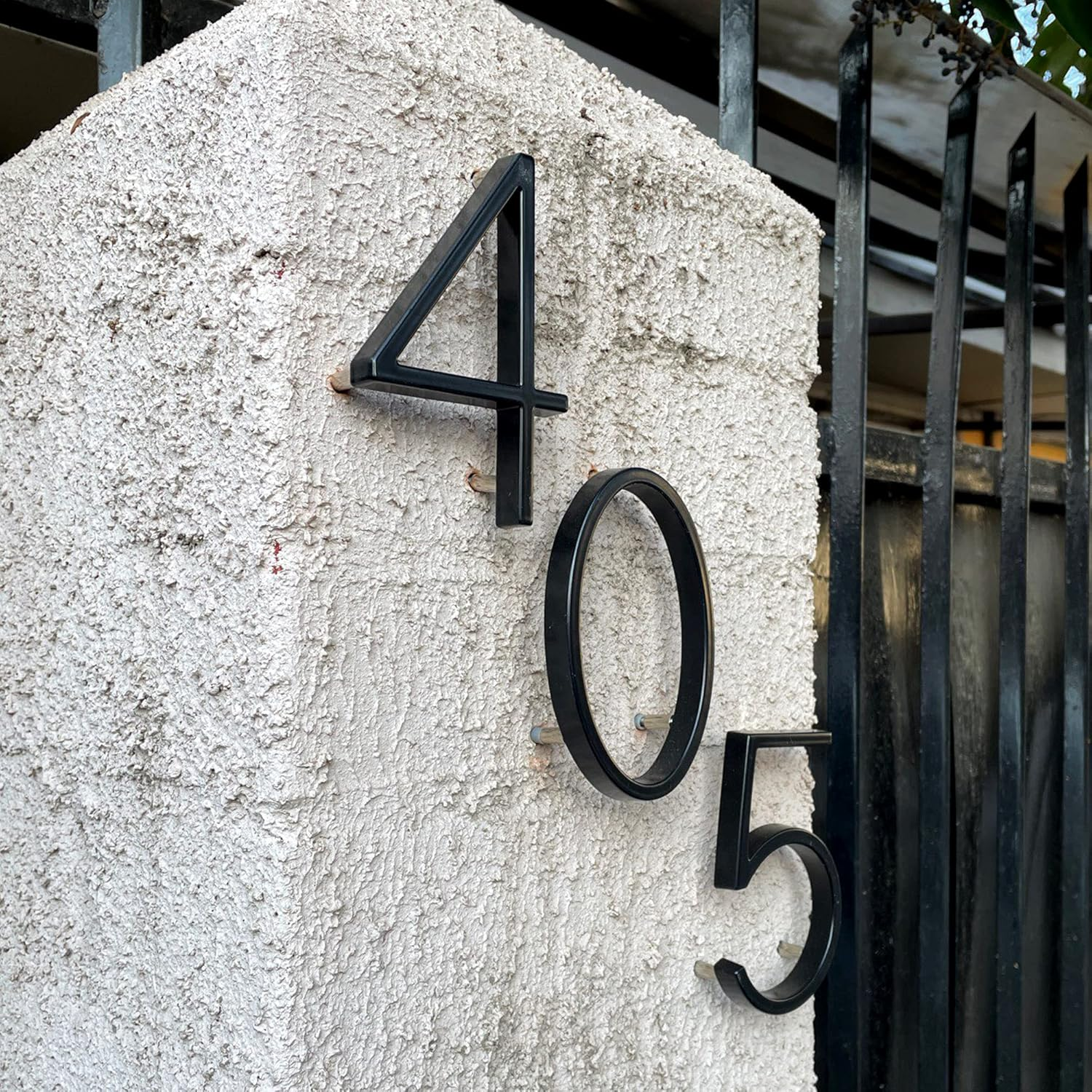 HASWARE Floating House Number Sign 5 Inch (12 Cm) Modern Door Numbers Signage Plaque Street Home Address Numerals (Upgraded Black, 2) image number 2