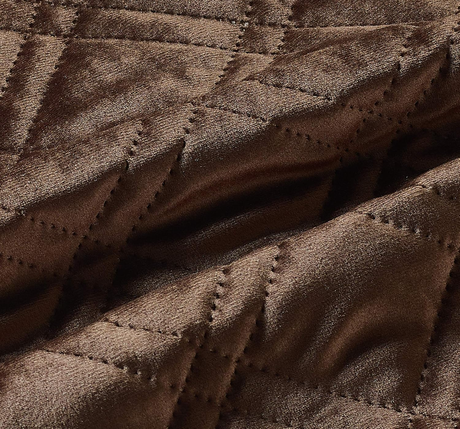 Brilliant Sunshine Chocolate Velvet Couch Armrest 5 Pockets Organizer, Slip Resistant Recliner Armchair Caddy, Washable Remote Controls Holder, Storage for Magazine, Tablet, Ipad, 35&times;13", Chocolate image number 5