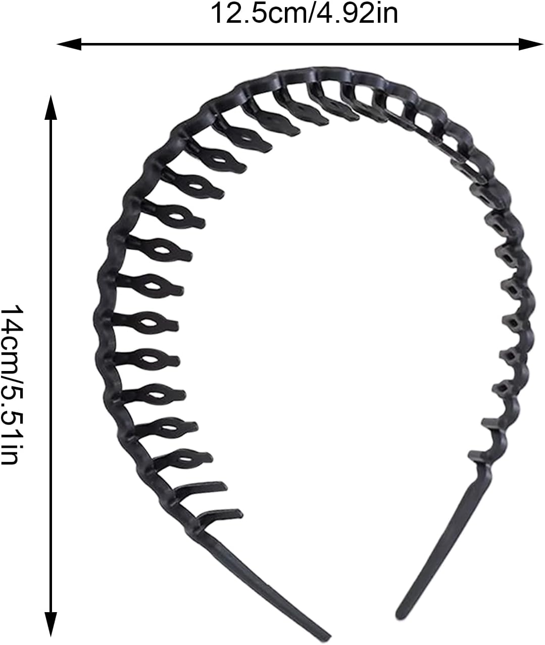 Comb Headband - Wavy Hair Head Bands Comb with Teeth,Non-Slip Head Bands Resin Fashion Hairpin Accessories for Men Women Girls - Pink image number 2