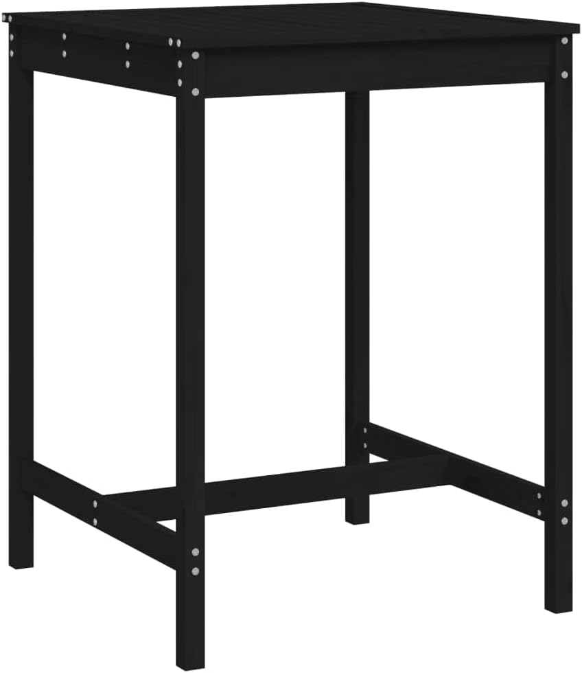 Vidaxl Wooden Garden Table, Ic Outdoor Patio Table, Durable and Solid Pinewood, Classic White Design, Scandinavian Style, Weather Material, 159.5X82.5X110 Cm