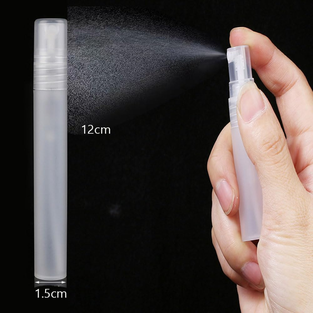Armastuse 10 Pack 10Ml Mini Plastic Spray Bottle Empty, Fine Mist Refillable Mini Perfume Bottle, Perfume Atomizer, Small Sample Containers, Plastic Portable Travel Bottle