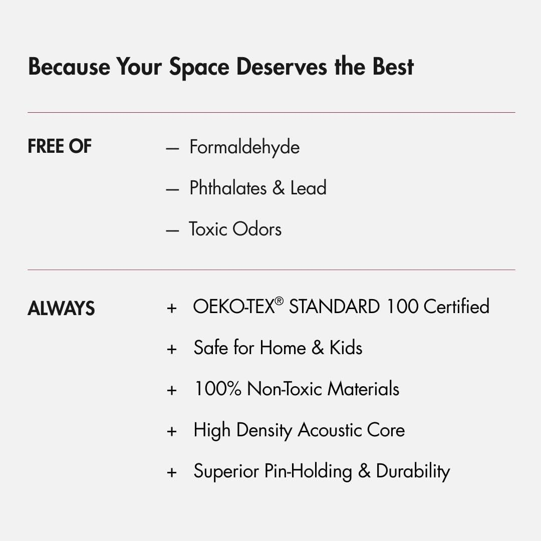 Large Cork Board for Office Black Felt Board Alternative - Slat Wall Paneling, Felt Bulletin Board Tiles for Office Wall Decor, Push Pin Board Wall Organizer for Office -12-Pack (Marble White) image number 5