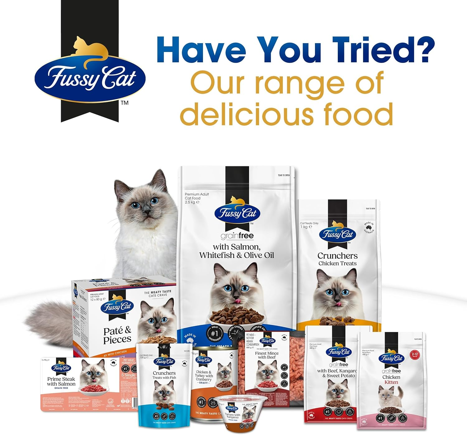 Fussy Cat Grain Free Adult Twice as Tasty Wet Cat Food, P&acirc;t&eacute; & Pieces Poultry Picks 24X80G - Two Tasty Textures, One Irresistible Meal, Real Australian Meat, Grain-Free & Complete Nutrition image number 2