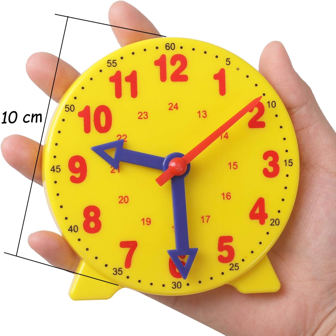 Learning Clock, Educational Game Clock, Time Teaching and Demonstration Clock Model, Learning Resources for Children in Early Education, 4 Inch 12/24 Hours from 4 Years image number 4