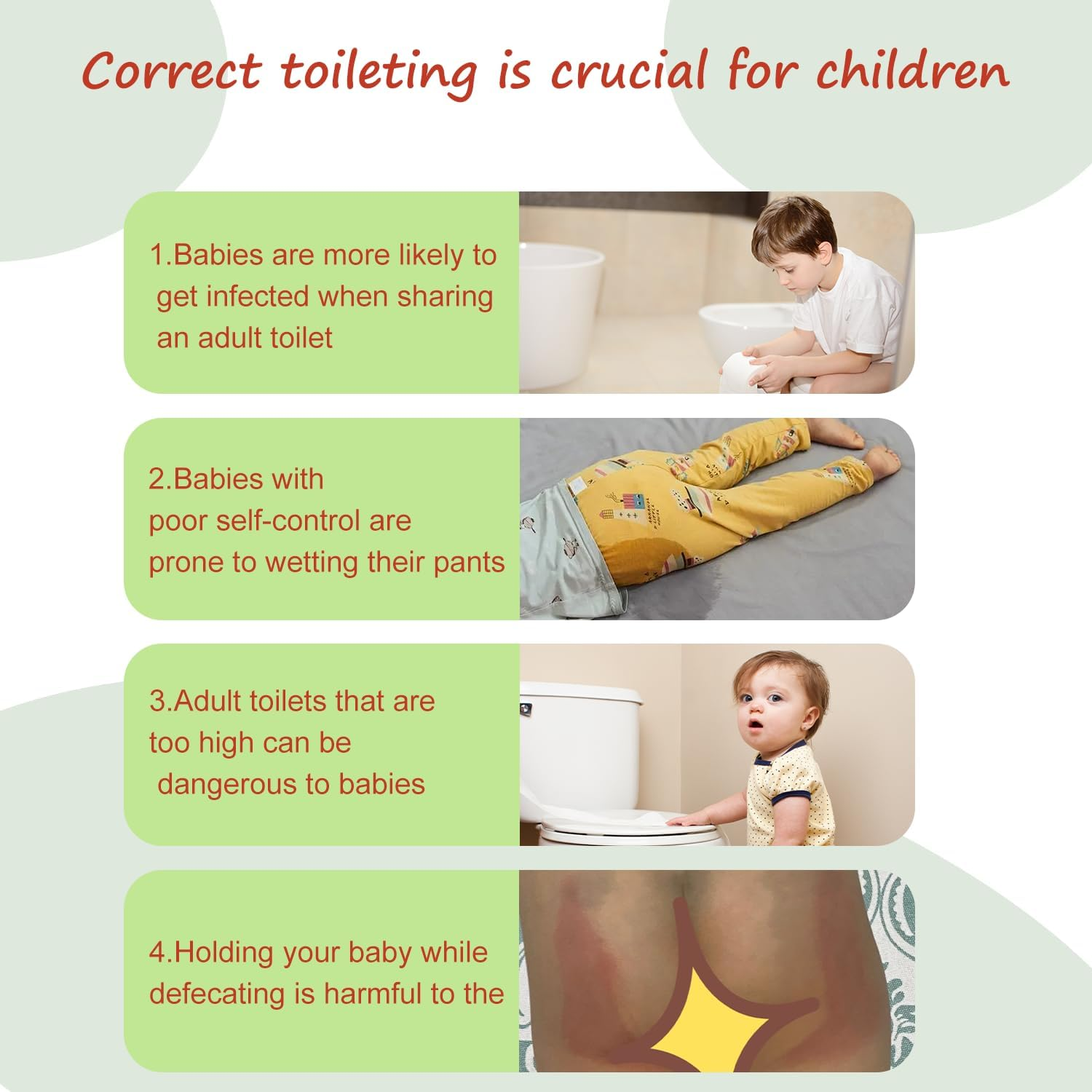 Kaiounni Toddler Potty Seat &ndash; Comfortable Dinosaur Design Toilet Trainer with Non-Slip Mat, Backrest, Soft Lid, and Portable for Boys & Girls Aged 1-6, Safe Potty Training Seat (Green) image number 5