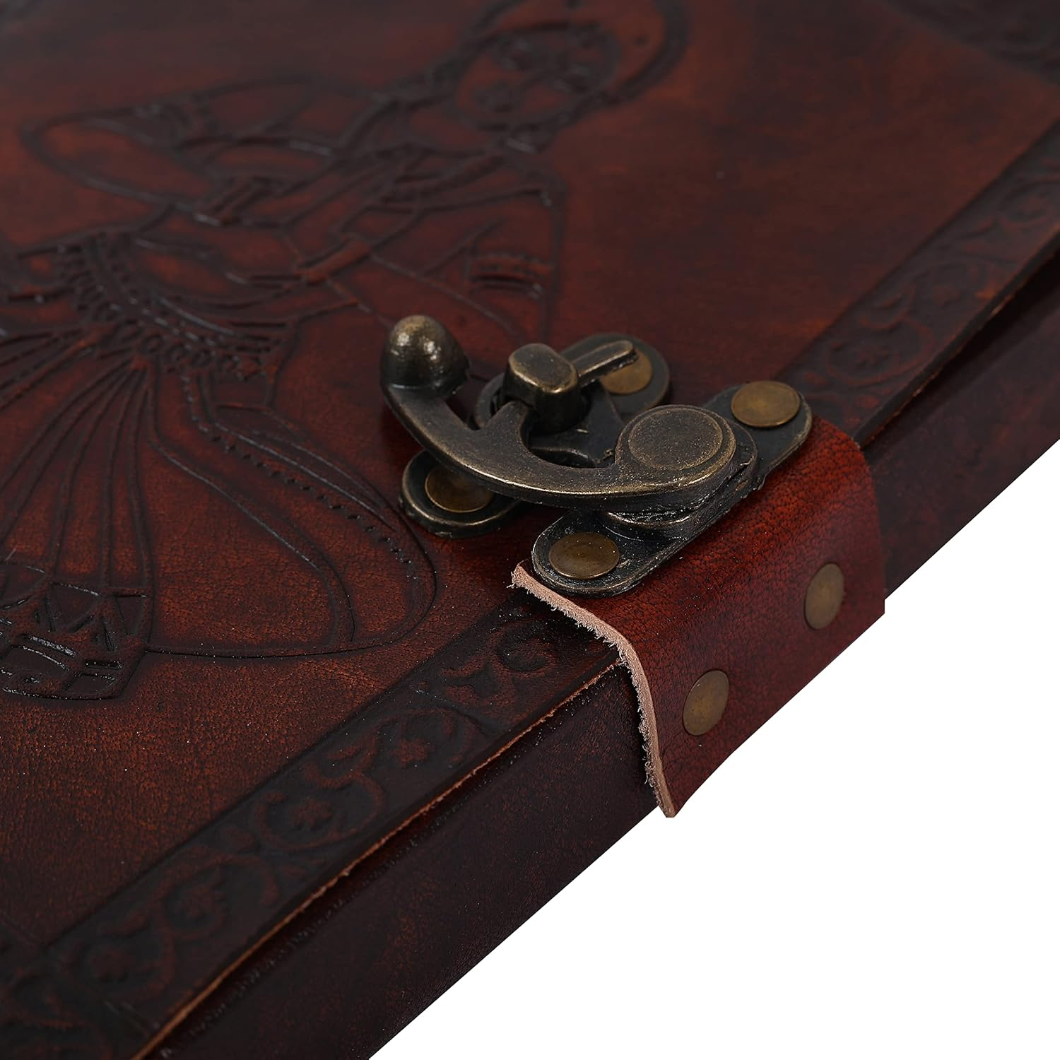 OVERDOSE Bharatnatyam Leather Journal - Handmade Journal for Students, Office Bound Leather Journal for Men & Women | Sketchbook | Notebook Diary - 6 X 8 Inches | 15 X 20 Cm | A5 image number 6