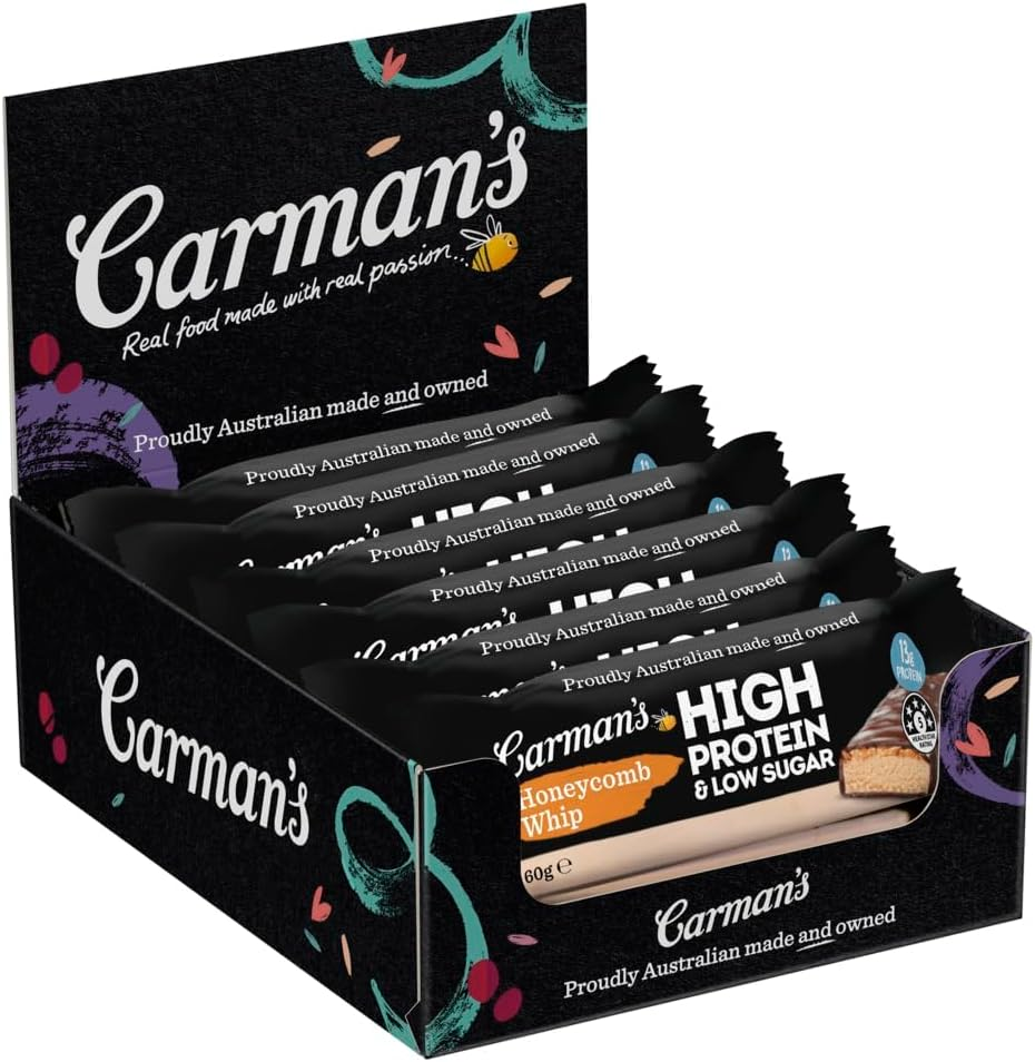 Carman'S High Protein Low Sugar Honeycomb Whip Bar - 12 X 60G (Pack of 12) image number 4