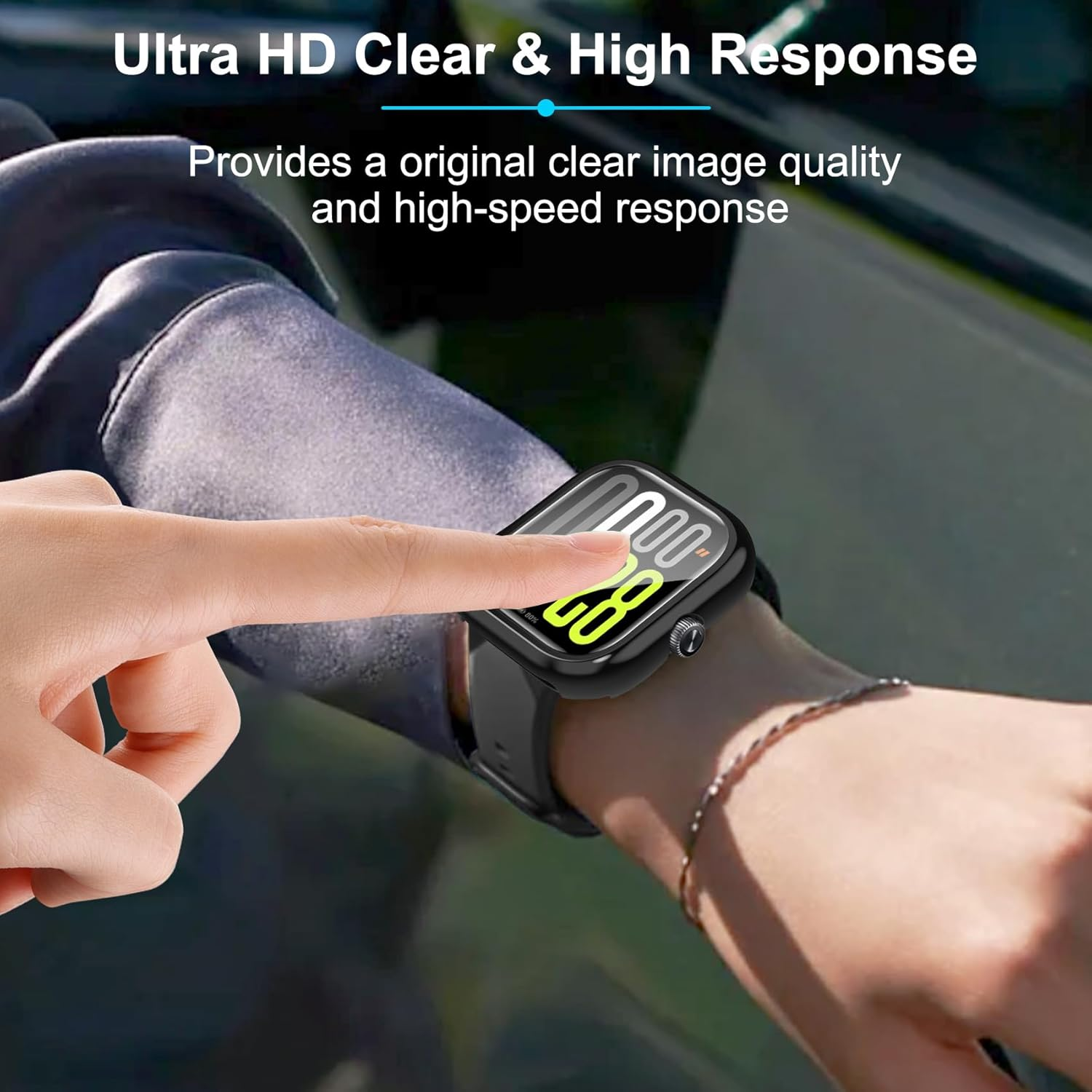 Jvchengxi 6 Colours Protective Case for Xiaomi Redmi Watch 5 Lite, Hard PC Protective Case with Screen Protector All-Round Scratch-Resistant Tempered Glass Screen Protector Case Compatible with Redmi image number 6