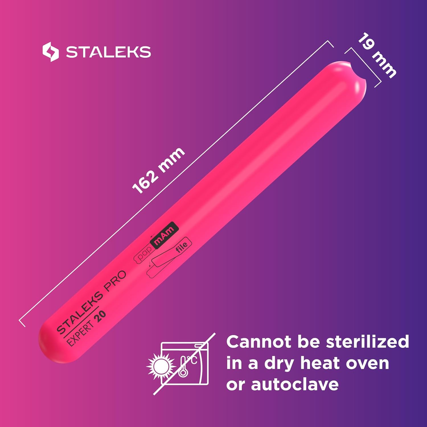 Staleks Pro Straight Beveled Plastic Nail File Base Expert 20 &ndash; Lightweight Reusable Base &ndash; for Disposable Nail Files &ndash; Hygienic Manicure & Pedicure Tool image number 6