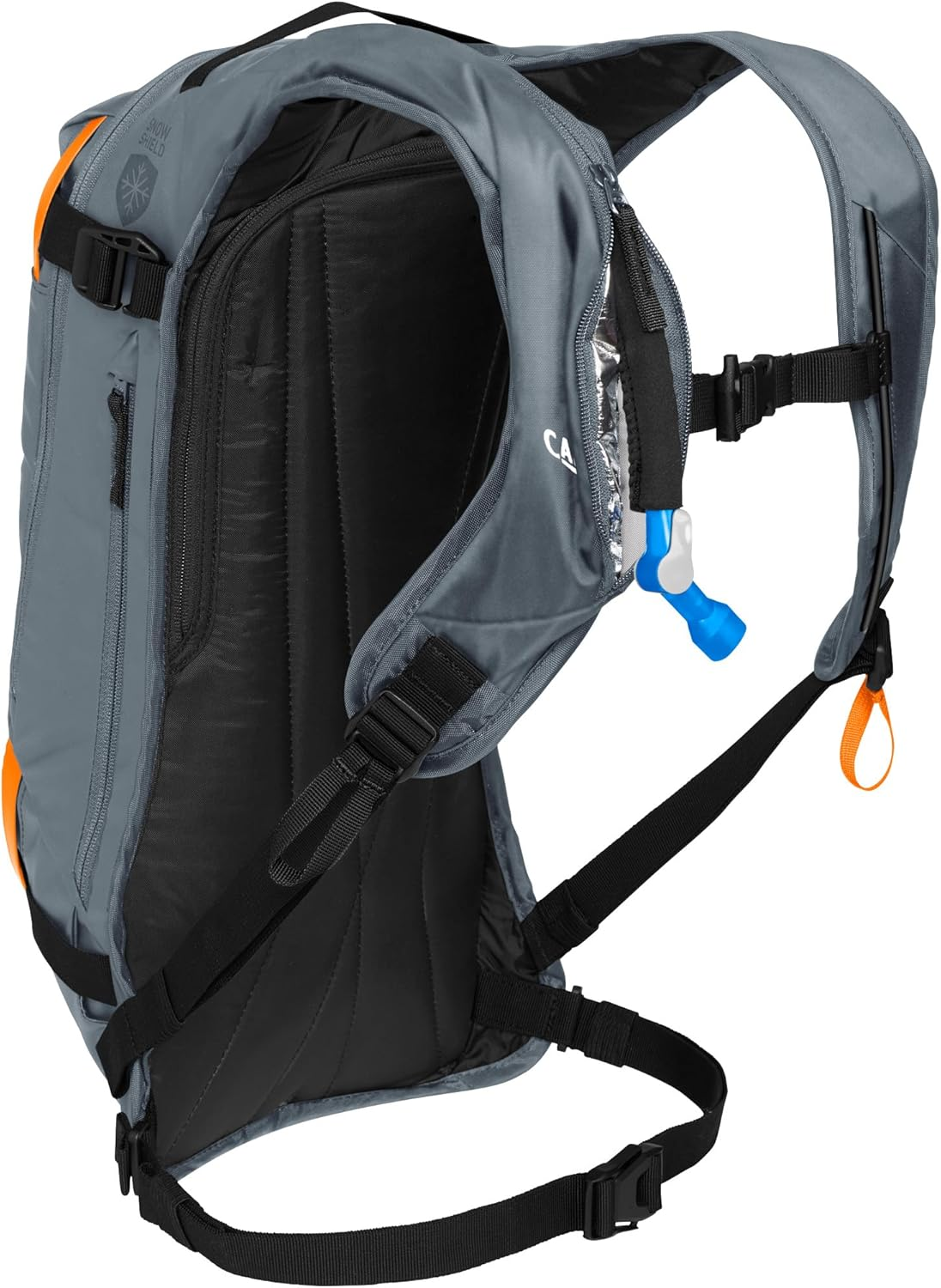 Camelbak Powderhound 12 Hydration Pack, 70Oz, Vapor/Flame/Beet - Grey/Orange 2.0 image number 5