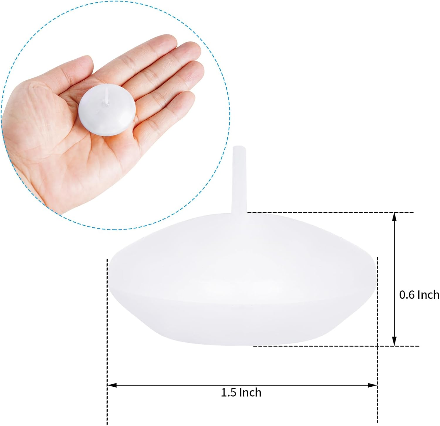 20 Pcs Floating Candles Centerpieces, 1.5 Inch Unscented Floating Candles Small Decoration for Valentine'S Day, Thanksgiving, Wedding, Holiday, Parties and Home Decor image number 7