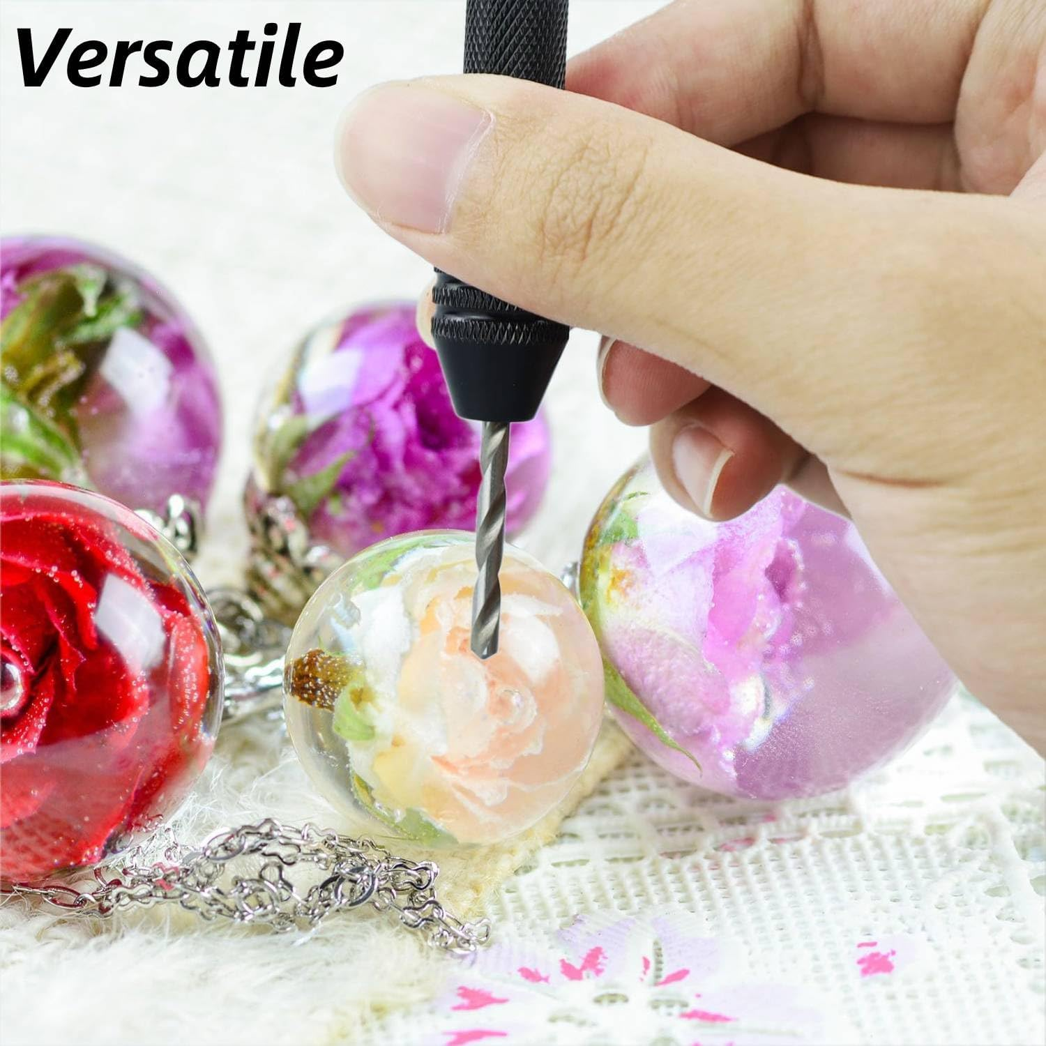 26-Piece Precision Pin Vise Hand Drill Set with Twist Drill Bits - Ideal for Craft Carving DIY, Woodworking, & Model Making(0.5-3Mm Drilling Bits) image number 3