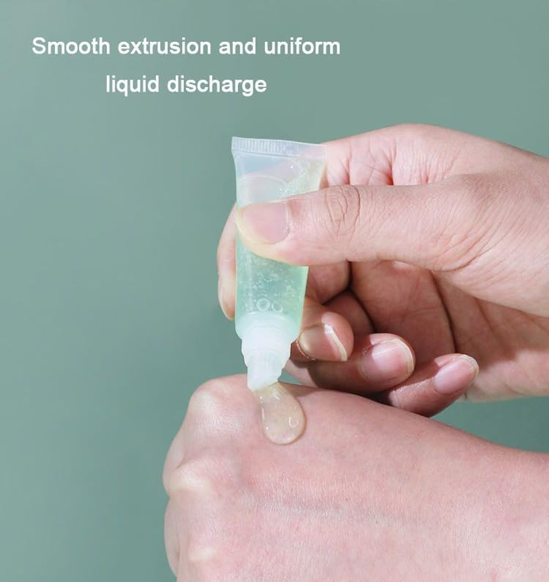 10Pcs 15Ml Mini Refillable Empty Tubelip Gloss Balm Clear Cosmetic Container Soft Tubes with 5Ml Plastic Syringe,Clear Lip Balm Container Refillable Mini Lip Gloss Squeeze Bottle with Plastic Syringe image number 5