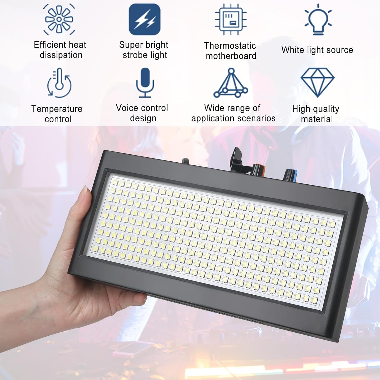 Led Strobe Light,270Pcs White Led Flashing Light,Flashbulb,Stroboflash,Stroboscopic,Black Body, Use for Disco, Ballroom, KTV, Bar,Club, Party, Wedding image number 1