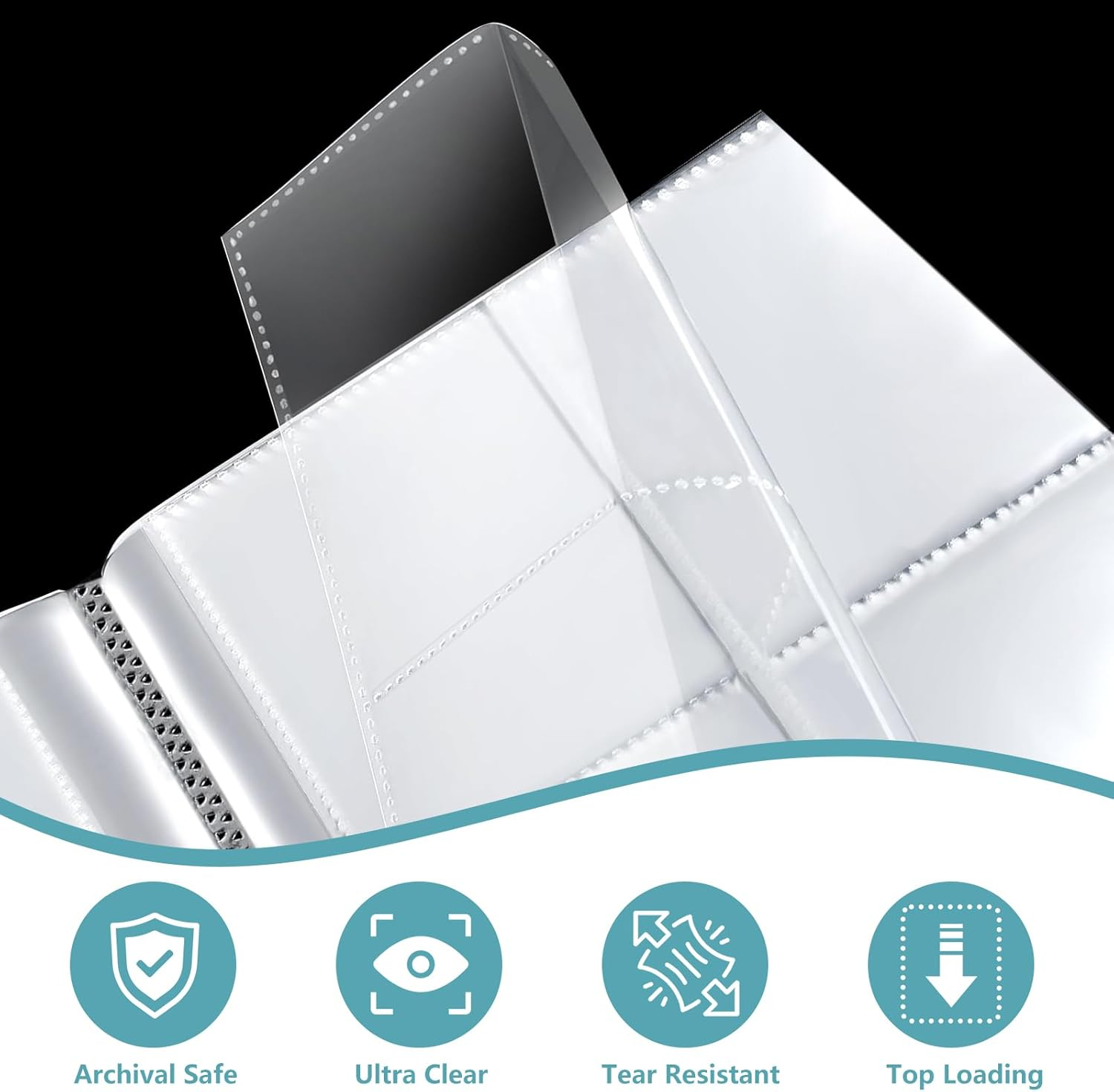 Card Binder Display Storage, 9 Pocket 360 Cards Holder Album for Standard Size Cards, PU Collection Binder Collector Album for Game Card, Business Cards, Photos image number 6