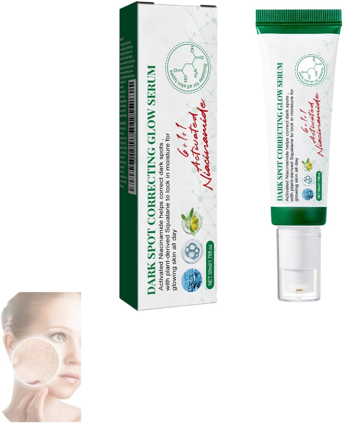 Dark Spot Correcting Glow Serum, Niacinamide Facial Serum for Dark Spot Remover, Brightening Serum for Hyperpigmentation, Hydrating Anti-Aging Face Serum, Moisturizing Skin Care for Uneven Tone (1Pcs)