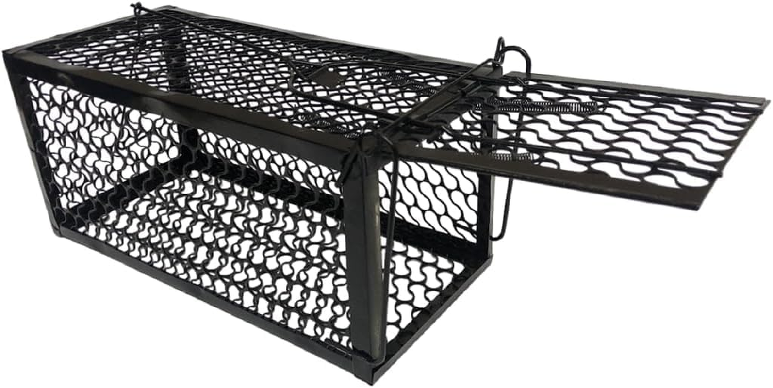 1 Door Animal Live Cage Trap Humane Rat Cage Live Mouse Traps Reusable Metal Cage Trap to Catch Rodent,Mice,Squirrel,Weasel,Hamster,Chipmunk for Indoor or Outdoor Size 24X11X11Cm image number 3