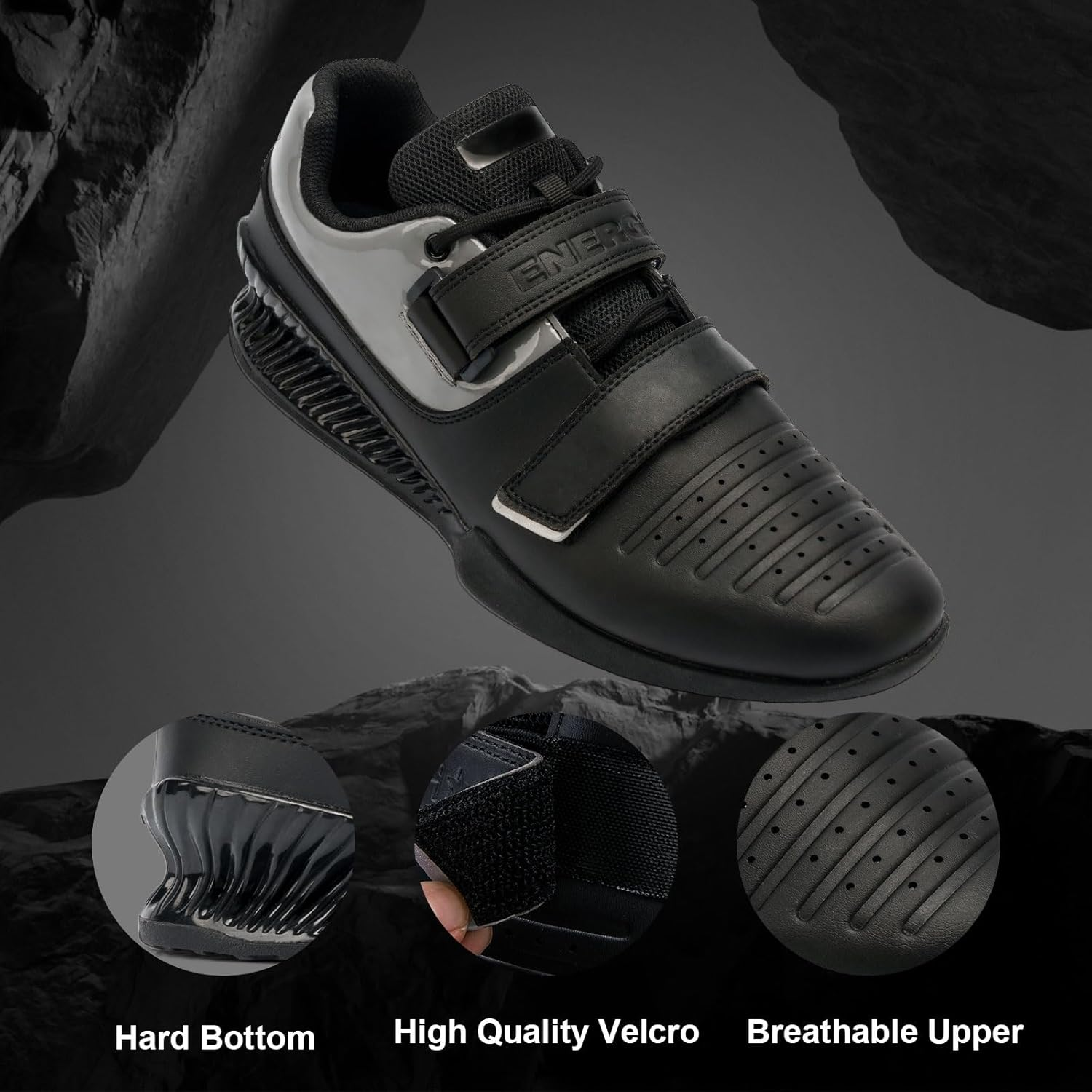 Kcross Deadlift and Weightlifting Shoes for Men and Women - Powerlifting Footwear for Hard Pulling and Training image number 4