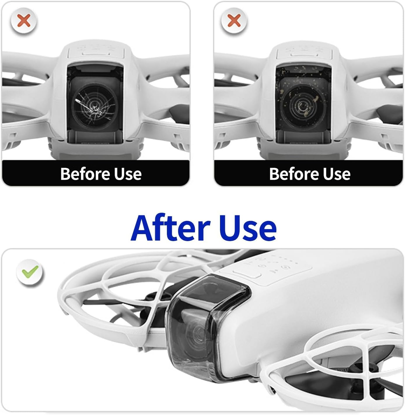 Wjelet Pack of 2 Gimbal Protective Case for DJI Neo, Lens Cap Gimbal, Transparent Dust Cover and Drop-Proof Accessories for DJI Neo Drone image number 6