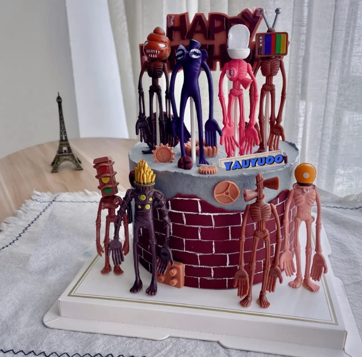 YAUYUOO, 8Pcs,Siren Head Toy, Toys,Scp 6789,Model Toy of Siren Head，3.9-4.7 Inch