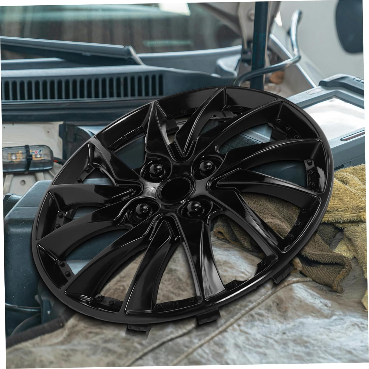 HONMEET Car Wheel Hubcaps 14 Inch Automotive Hubcap Wheel Covers with Practical Fit and Dust Resistance image number 4