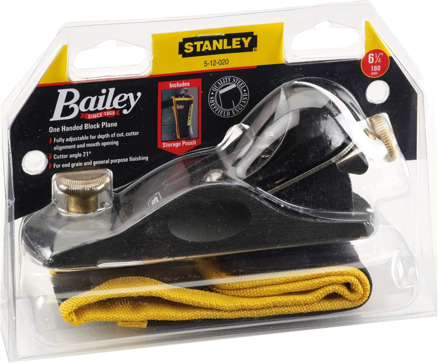 Stanley STANLEY 5-12-020 6.1/4 Block Plane C/W Pouch image number 2