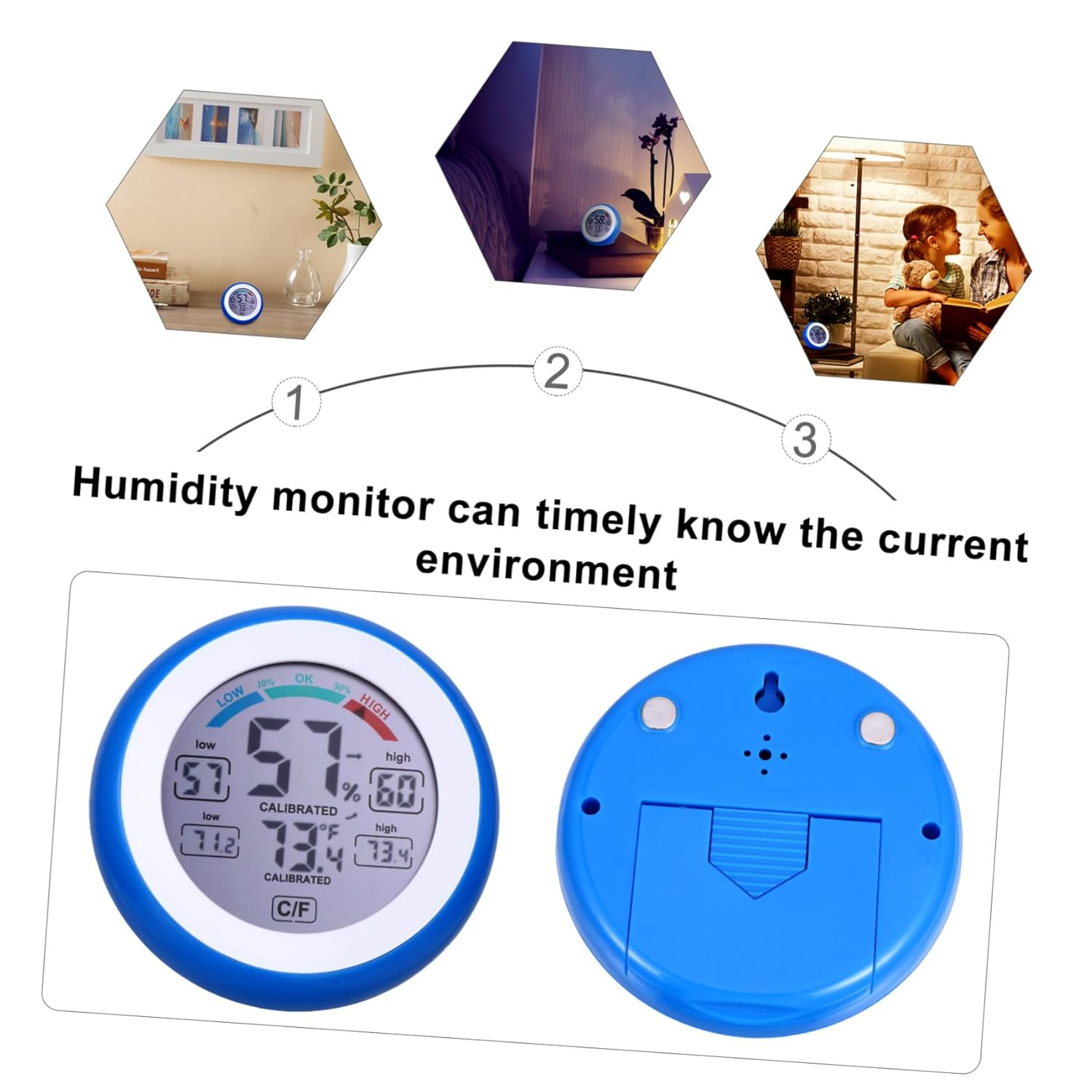 Gatuida Electronic Thermometer Digital Display Thermometer Home Hygrometer Accurate Readings for Home Use image number 6