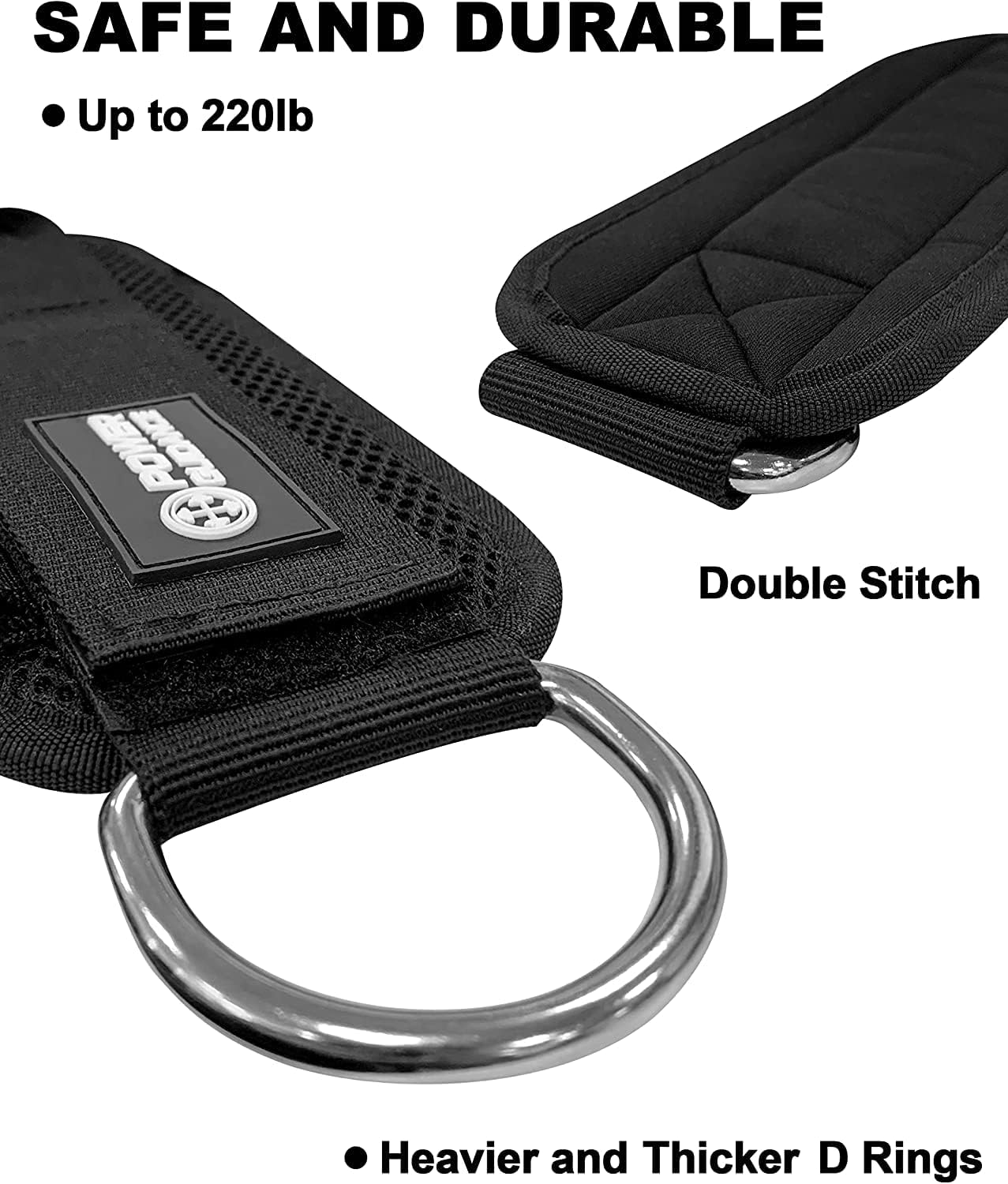 POWER GUIDANCE Ankle Strap for Cable Machine, Adjustable Ankle Straps for Working Out, Neoprene Pad for Glute Kickbacks & Lower Body Exercises - Pink image number 5