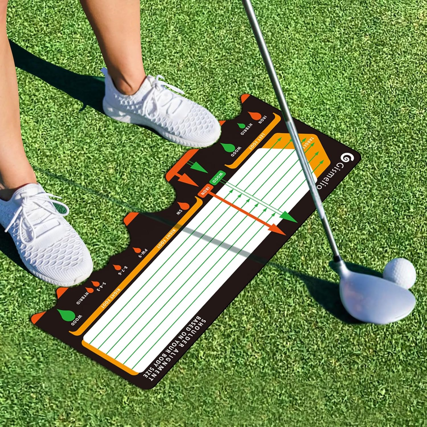 Golf Training Mat for Beginners | Posture Assistance and Entry-Level Stance Corrector | Golf Training Aids Pad for Men Women