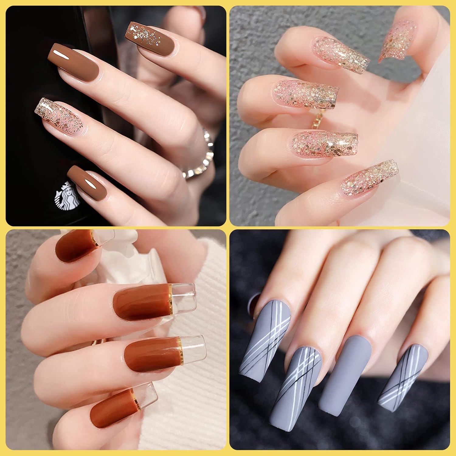 1000PCS Square Nail Tips for Acrylic Nails Professional, Fake Clear Natural Acrylic Short Square French Artificial False Tips Half Cover for Manicure Salon Home image number 5